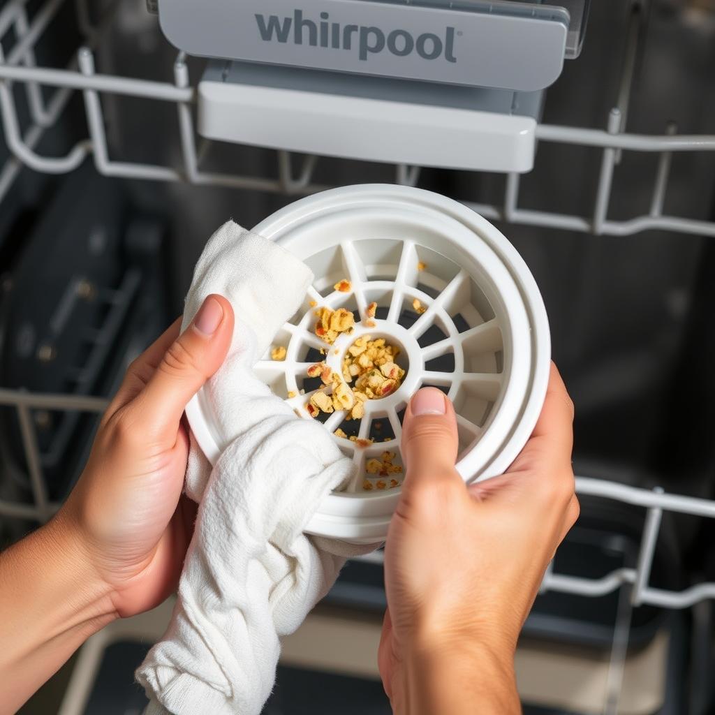 Czyszczenie filtra zmywarki Whirlpool Czyszczenie filtra zmywarki Whirlpool