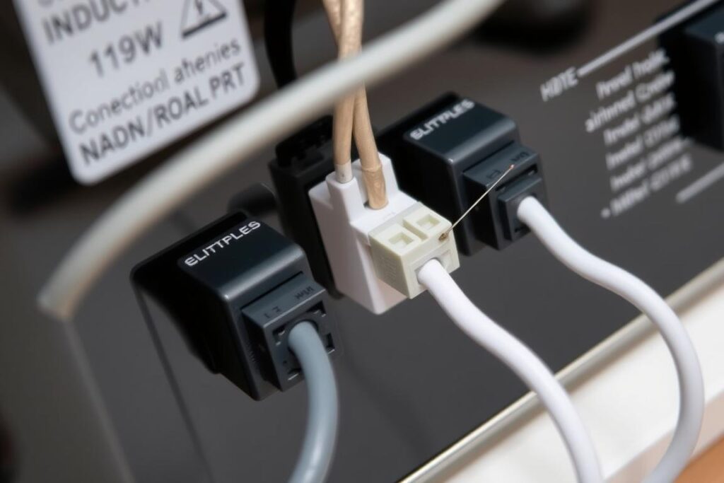Prawidłowo podłączona płyta indukcyjna z widocznymi połączeniami elektrycznymi - podłączenie płyty indukcyjnej cena Prawidłowo podłączona płyta indukcyjna z widocznymi połączeniami elektrycznymi - podłączenie płyty indukcyjnej cena